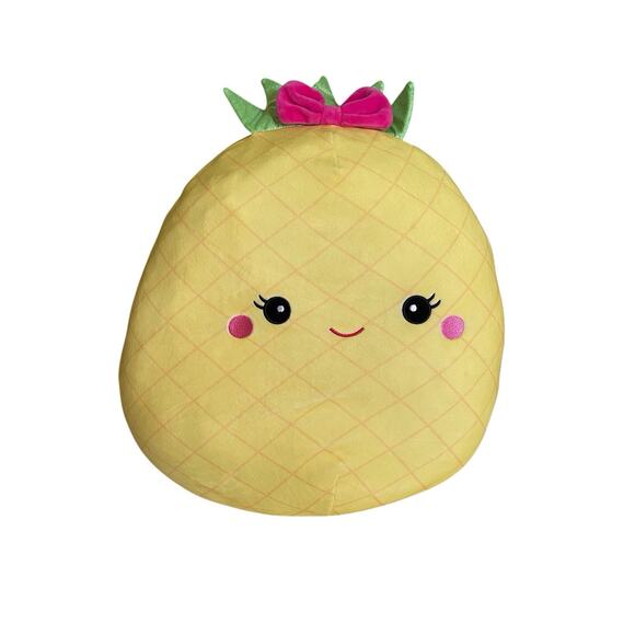 Squishmallows Fruit Lulu the Yellow Pineapple 16" Inches Plush Doll Kellytoy - Picture 9 of 10